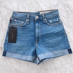 Cloture shop Rag & Bone high rise distressed denim shorts